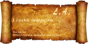 Liszka Angyalka névjegykártya